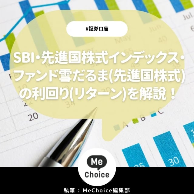 SBI・先進国株式インデックス・ファンド雪だるま(先進国株式)の利回りはいくら？1年前に投資したら、いくらになった？